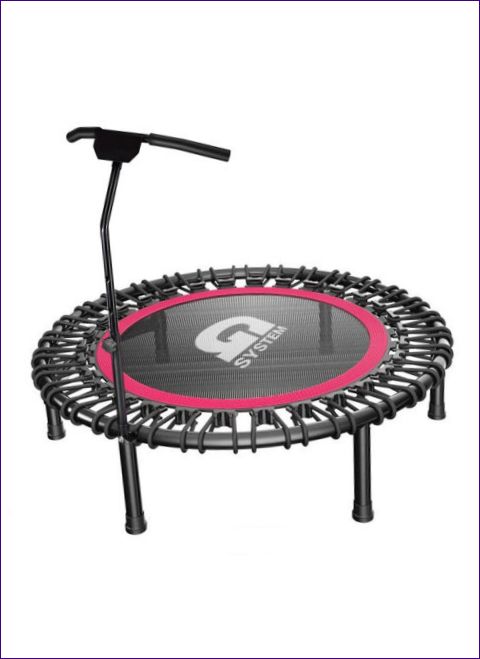 FITNESS-TRAMPOLIN MIT GRIFF FÜR ERWACHSENE UND KINDER G-SYSTEM, DURCHMESSER 102CM