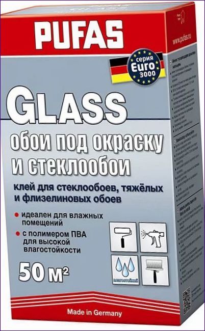 PUFAS GT GLASS Glasgeklebter Tapezierklebstoff